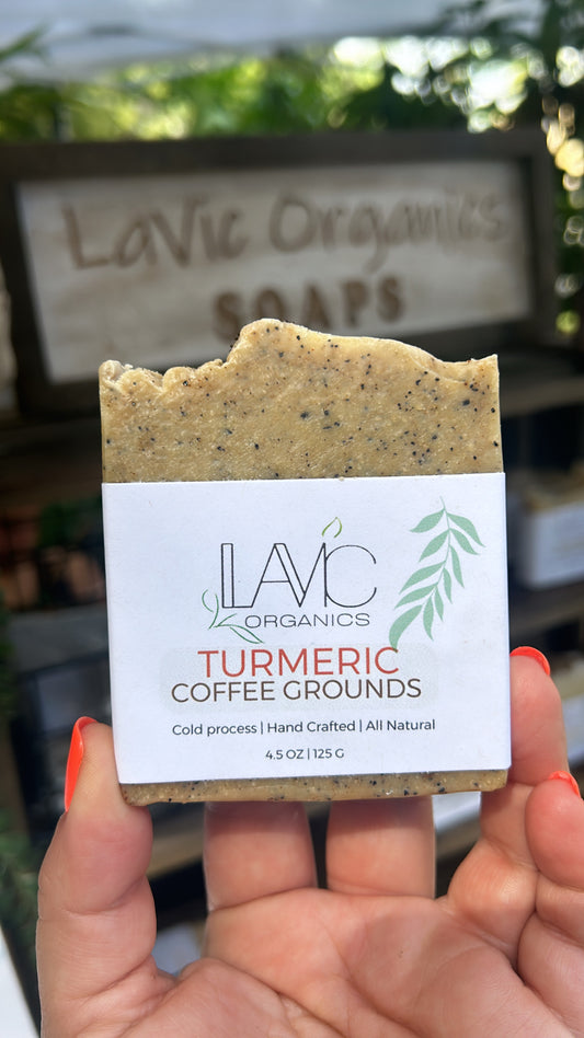 Turmeric + Coffee grounds soap | Face soap